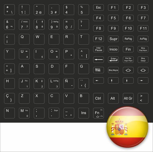 Autocollants clavier - de,