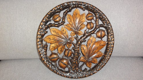 Ancien plat deco bois - deco,