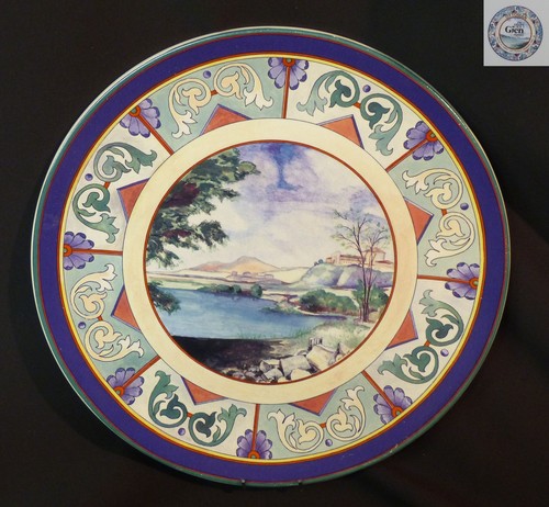 Joli plat rond faïence - rond,
