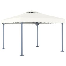 Tonnelle 300x300 cm Crème Belvédère Aluminium Tente de Réception Jardin vidaXL