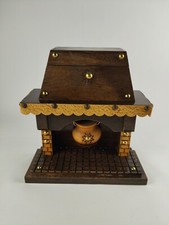 Miniature Wood Dollhouse Fireplace