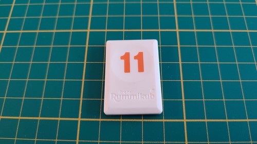 Tuile chiffre onze orange - chiffre,