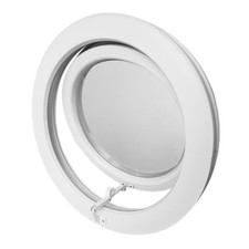 Fenêtre ronde à l'italienne PVC blanc avec vitrage dépoli œil-de-bœuf