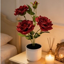 3 roses plante artificielle en