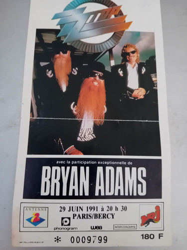 Ticket concert zztop - ticket, /