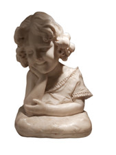 1 white marble statue. "Gluck" by G.Biagiotti.
