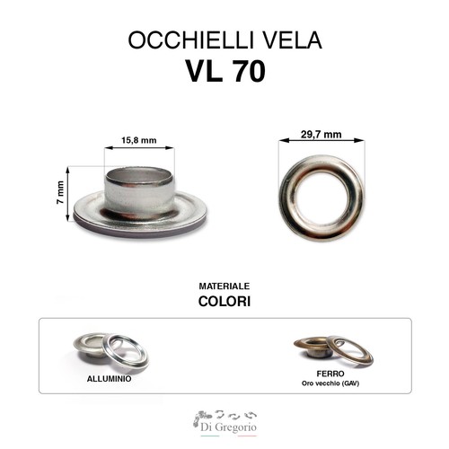 Oeillets voile vl70 7mm - voile, Ø
