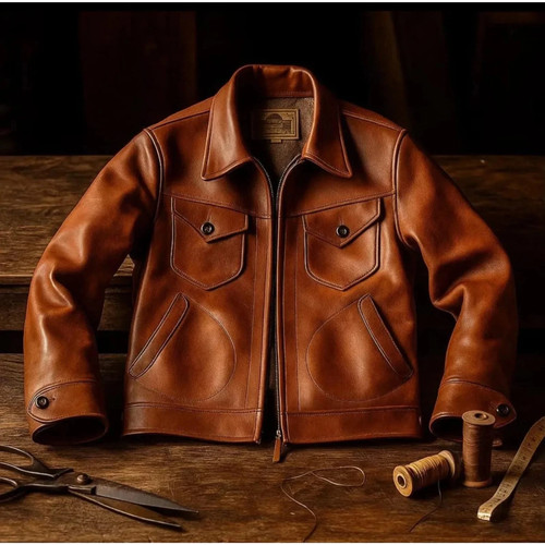 Vintage style leather jacket - style,