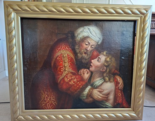 Grand tableau huile - , sur
