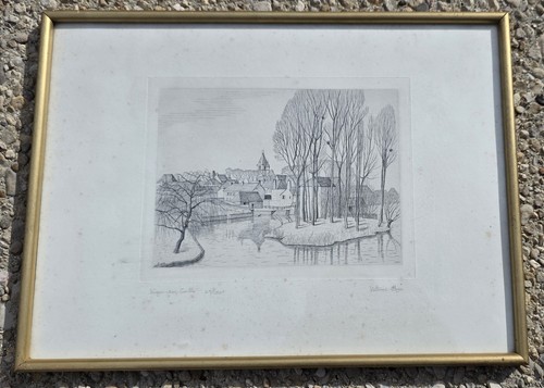 Gravure numérotée noyen sur - gravure,
