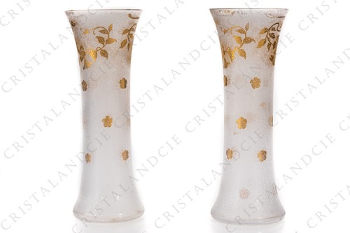 Paire vases aux - aux, fleurs