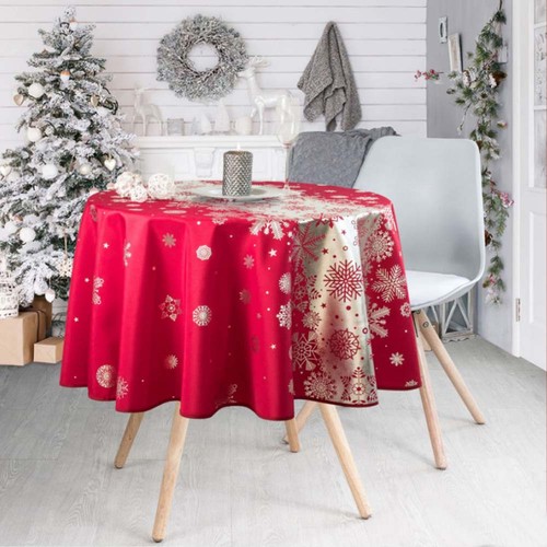 Nappe ronde noël 1m60 tx47 - ronde,
