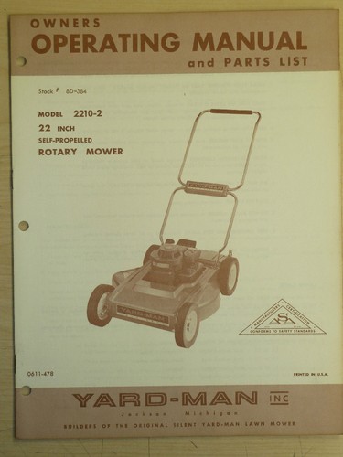 Vintage yard man rotary - 22",