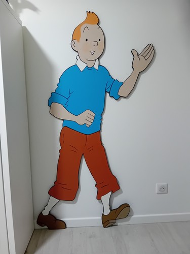 Tintin taille réel bois - tintin,