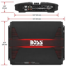 1 BOSS AUDIO SYSTEMS PF1800 Amplificateur 4 Canaux 1800 Watts Max Bagage Car