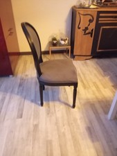 lolot de 6 chaises pieds noir