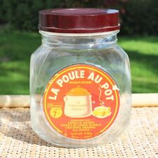 Old La Poule au Pot grocery advertising jar