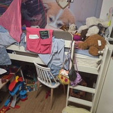 lit mi hauteur blanc vert baudet. 90x190