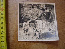 1954 PHOTO WOMAN WITH HER BABY BB Bernard 10 months and a BIG PRAM