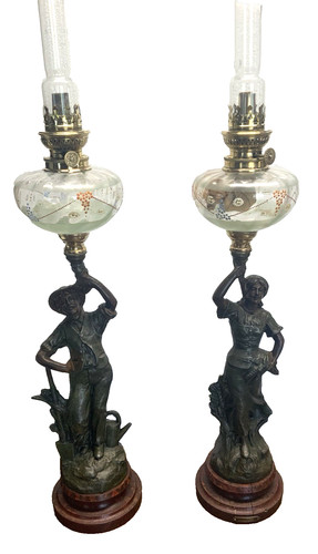 Paire lampe à pétrole - lampe,