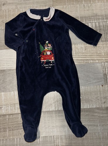 Babygros pyjama velours bleu - babygros,
