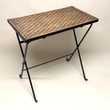 Ancien - Table Pliante en Fer