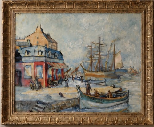 Tableau ancien marine hst - ancien,