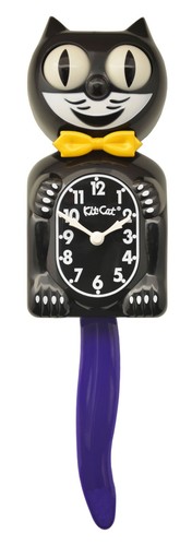 Black kit cat klock yellow - kit-cat,