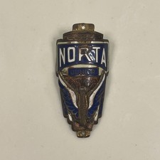 Norta Junior Cycles Bicycle Enameled Head Badge Belgium Vintage