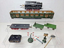 Marklin HO Train Parts: Coach #2 Shell, Tender, Car base, Luggage Carts, Signs