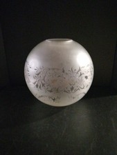 Globe verre gravé pour lampe