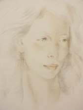 Mariette Lydis - portrait of a woman - old print Carmen Guillard?