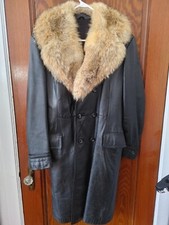 manteau cuir fourrure unisexe