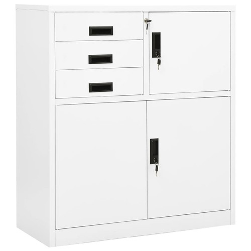 Armoire bureau gris clair - gris,