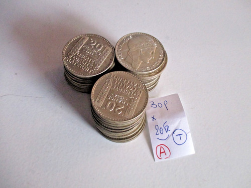 Lot pièces 20 francs - ,