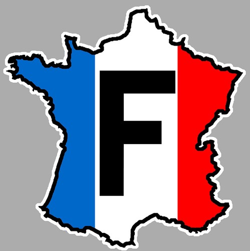 France autocollant carte bleu - carte,