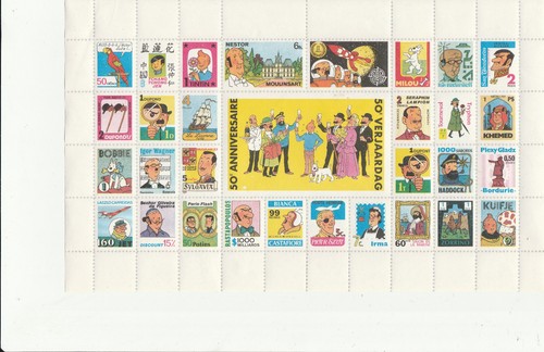 Herge tintin timbres factices - tintin,