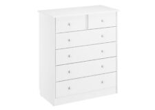 Commode blanche Sideboard Buffet en pin massif 2+4 tiroirs