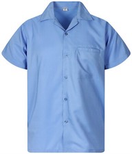 Funky Chemise Hawaïenne Blancs Bleu Vif Différentes Tailles 