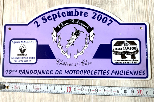 Plaque rallye motos - de,