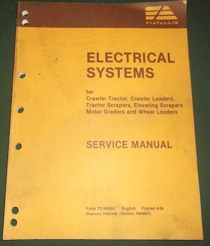 Fiat allis électrique systems - allis,