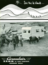 Publicité ancienne caravane Caravelair  S E M M  Seine 1964 issue de magazine