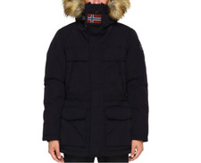 Veste Homme Napapijri Skidoo Open Long N0YGOC 041 Hiver Full Zip Noir