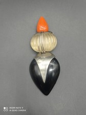 Ancienne Broche signée FABRICE PARIS  plastic rhodoid Resine ,Bijoux Vintage .