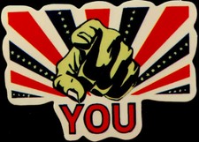 You Sticker. Skate Red White