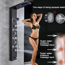 Noir Colonne de douche Tour