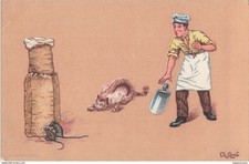 CP SIGNED COROB BAKER CAT MOUSE FLOUR BAG - 1 SMALL CORNER MISSING - 66331