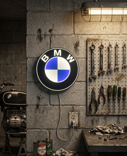 Enseigne bmw lumineuse - enseigne,