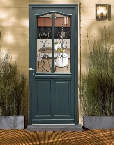 Porte entrée bois - d'entrée, vitrée