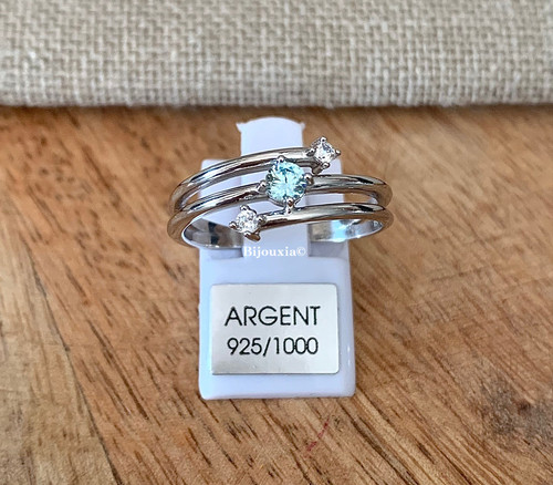 Bague pierres zirconium - bague,